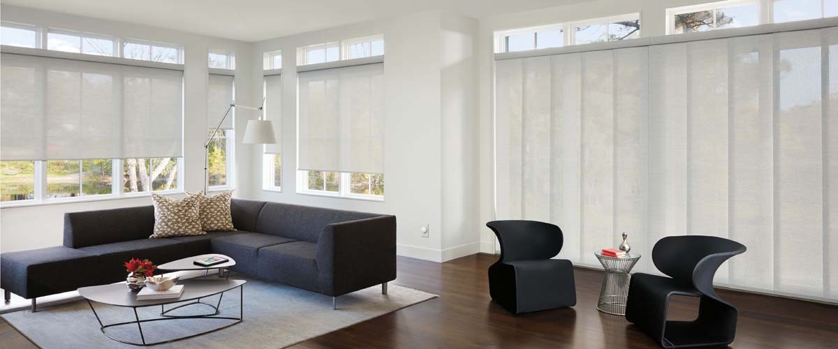 Designer Roller Shades and Skyline® Panel-Track Blinds